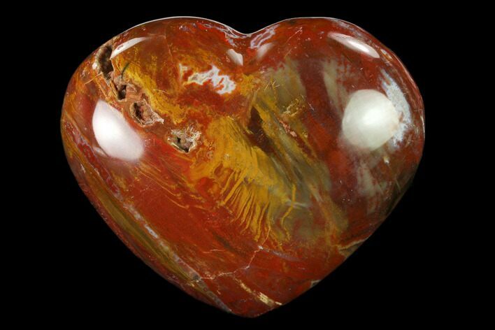 Polished Triassic Petrified Wood Heart - Madagascar #139939